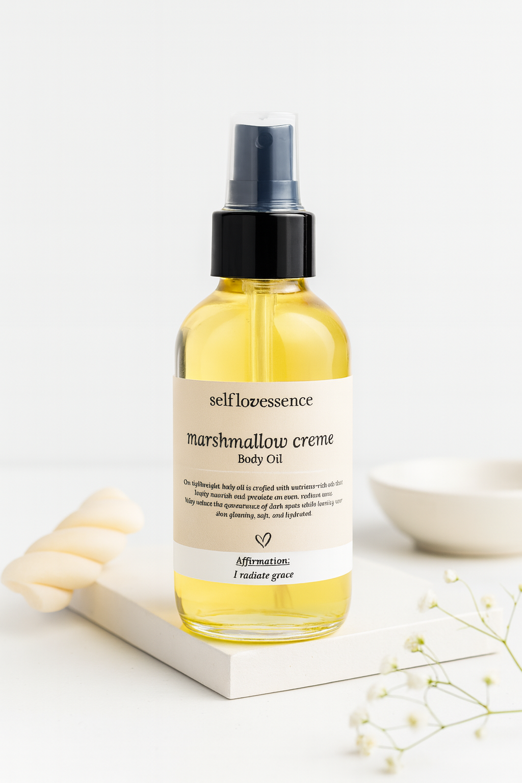 non-greasy body oil with long-lasting feminine scent
