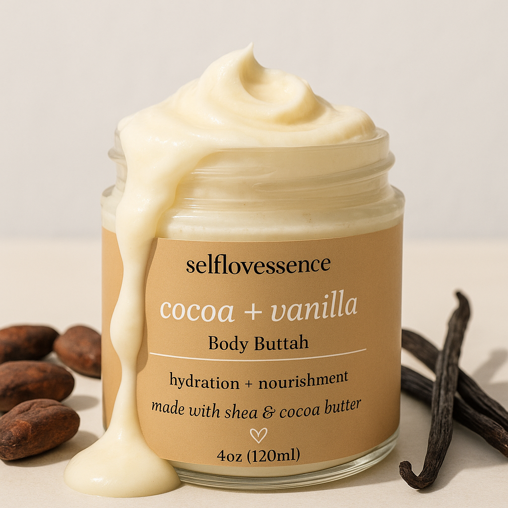 whipped body butter for dry sensitive skin with sweet scent